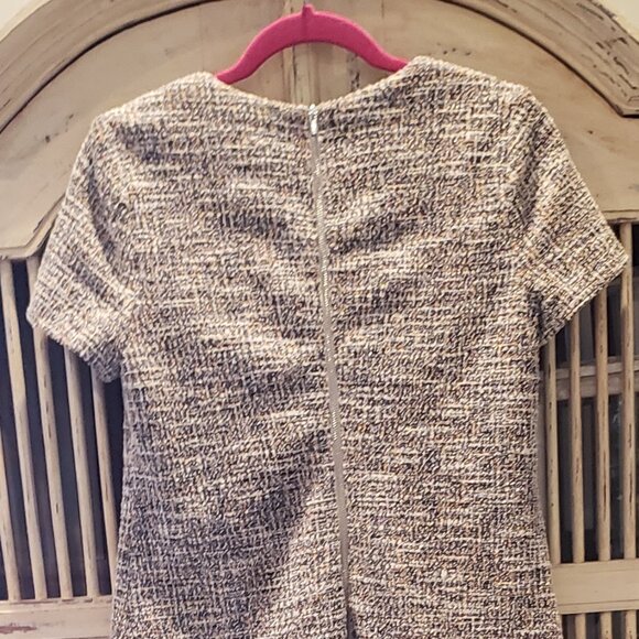 Calvin Klein Short Sleeve Tweed Shift Dress - Picture 5 of 7